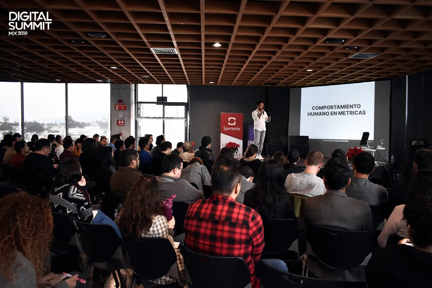 Sadok Cervantes speaking to a full room at Digital Summit